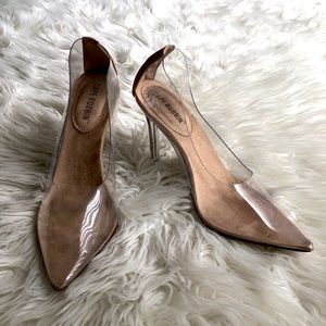 Fashion Nova Clear High Heels Size 7